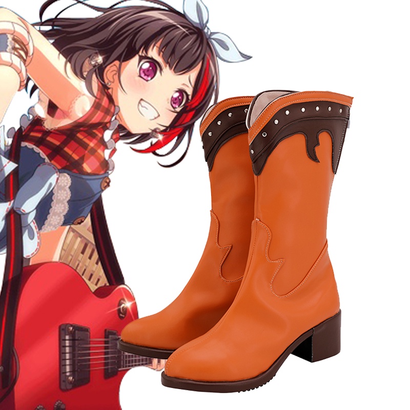 รองเท้าคอสเพลย์อนิเมะ BanG Dream Shoe Mitake Ran Punk Rock Boots A