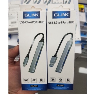 GLINK USB3.0/USB-C 4-Ports HUB 5Gbps High Speed USB Hub for Laptop Computer GL-T01 GL-U01