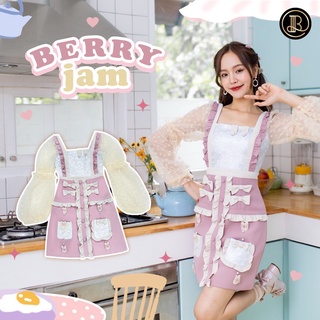 BLT BRAND การันตีเสื้อผ้าแบรนด์แท้ มินิเดรส สีชมพูแขนยาว BERRY JAM