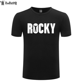 ถูกสุดๆRocky เสื้อยืดแขนสั้น ผ้าฝ้าย พิมพ์ลาย สไตล์ฮิปฮอป แนวสตรีท ขนาดใหญ่ สําหรับผู้ชายรหัสเต็ม