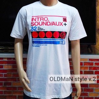 เสื้อยืด Oldskull ลายSound/Aux