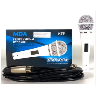 ไมค์ ไมค์สาย ไมค์โครโฟน ไมค์คาราโอเกะ ไมค์ถือ ไมค์ราคาถูก Microphone mic MBA รุ่น K-89