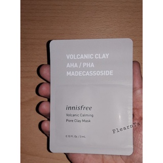 [ของแท้ 100%] มาส์กโคลนแบบล้างออก innisfree Volcanic Calming Pore Clay Mask (ปริมาณ 3 ml.)