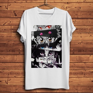 ขายดี!เสื้อยืดแขนสั้นลําลอง พิมพ์ลายอนิเมะ Hunter x Hunter GON Killua Eyes สีขาว แฟชั่นฤดูร้อน สําหรับผู้ชาย และผู้หญิงS