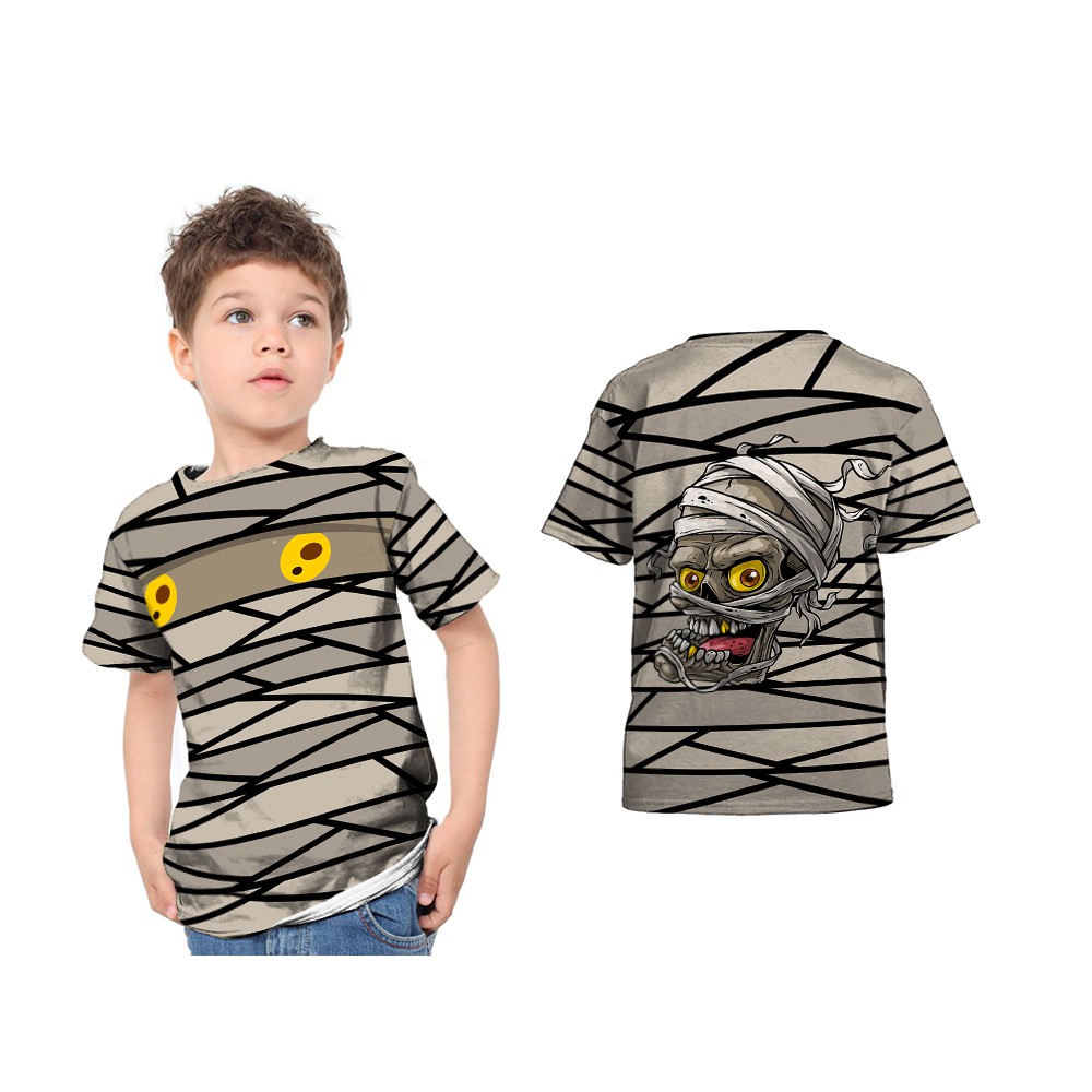 Mummy Kids Halloween Clothes Custom Design Boys/Girls - เสื้อยืดเด็ก 01