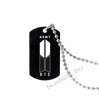 💜สินค้าพร้อมส่ง💜สร้อยคอเหล็กไทเทเนียม K-POP BTS ARMY