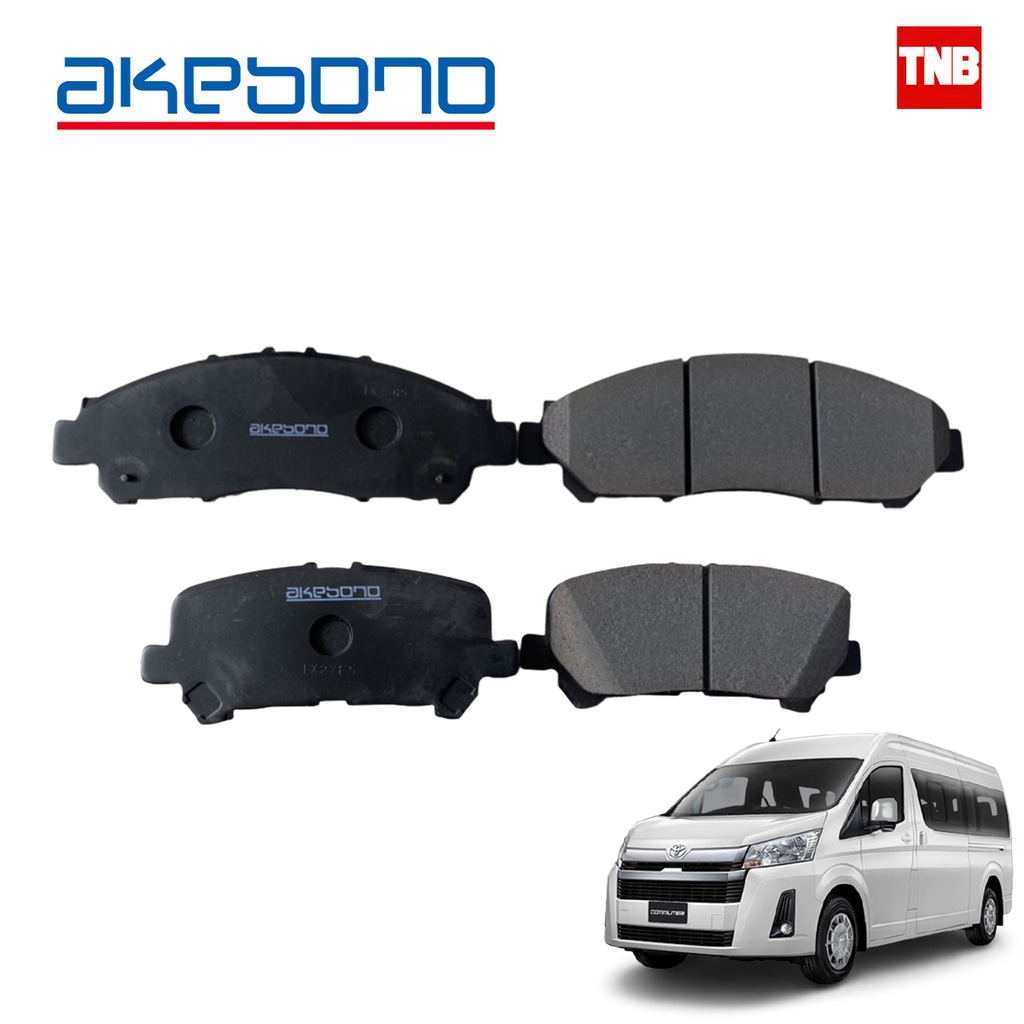 Akebono ผ้าเบรคหน้า Toyota Commuter รถตู้ คอมมูเตอร์ ปี 2019-ON made in japan นำเข้าญี่ปุ่น อากิโมโน