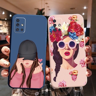 เคสโทรศัพท์มือถือ ขอบสี่เหลี่ยม ลาย Beauty Girls สําหรับ Samsung Galaxy A31 A32 4G A52 A72 5G A11 A51 A71 A10S A50 A30S A20S M42