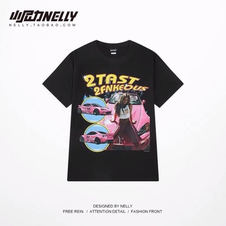 เสื้อยืดโอเวอร์ไซส์เสื้อยืดโอเวอร์ไซต์แนวสตรีท 2TAST 2FURIOUS 90’sS-3XL