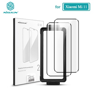 ฟิล์ม Xiaomi Mi 11 NILLKIN 2PCS กาวเต็มปกป้องหน้าจอสำหรับ Xiaomi Mi 11 Ultra 11 Pro ครอบคลุมเต็มรูปแบบกระจกเทมเปอร์