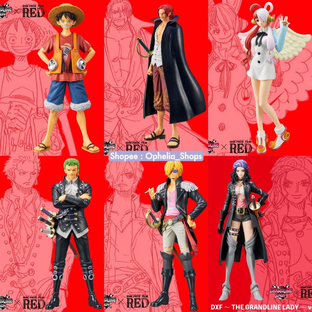 [พร้อมส่ง] One Piece DXF Ichiban Kuji Film Red ลิขสิทธิ์แท้ ❤️ ฟิกเกอร์ โมเดล Luffy Jinbe Uta วันพีช ลูฟี่ โซโล Sunny