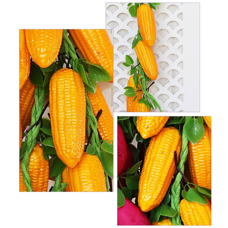 Cc สายข้าวโพด ผัก ผลไม้ปลอม สําหรับตกแต่งร้านอาหาร โรงแรม บ้าน สวน งานแต่งงาน ห้องครัว - รูปที่ 3