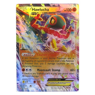 Hawlucha EX 64/111 ลูจาบูล Pokemon Matt Card ภาษาอังกฤษ