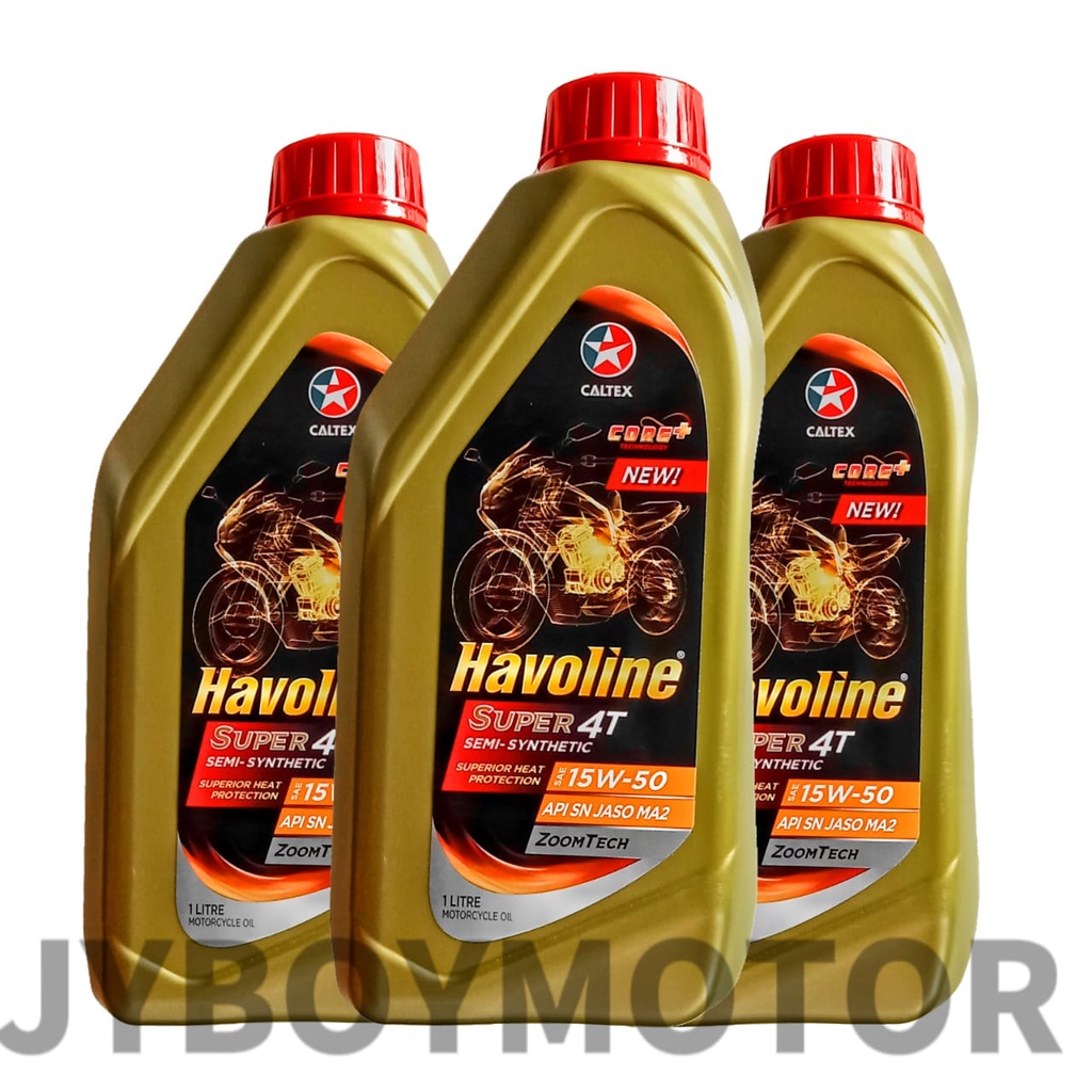 น้ํามันเครื่อง CALTEX HAVOLINE MINYAK ENJIN SUPER 4T SEMI SYNTHETIC 15W-50 / 10W-40 น้ํามันเครื่องรถ