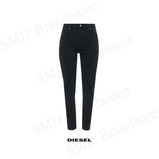 Diesel กางเกงยีนส์หญิงทรงกระบอกเล็ก รุ่น NEEKHOL womens black jeans Code:00SAUJ 084PM 02