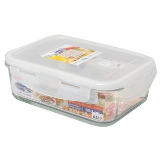 🔥แนะนำ!! ซุปเปอร์ล็อค กล่องอาหารแก้ว NO.6289 ขนาด 800 มล. SUPER LOCK Glass Food Container No.6289 800 ml.