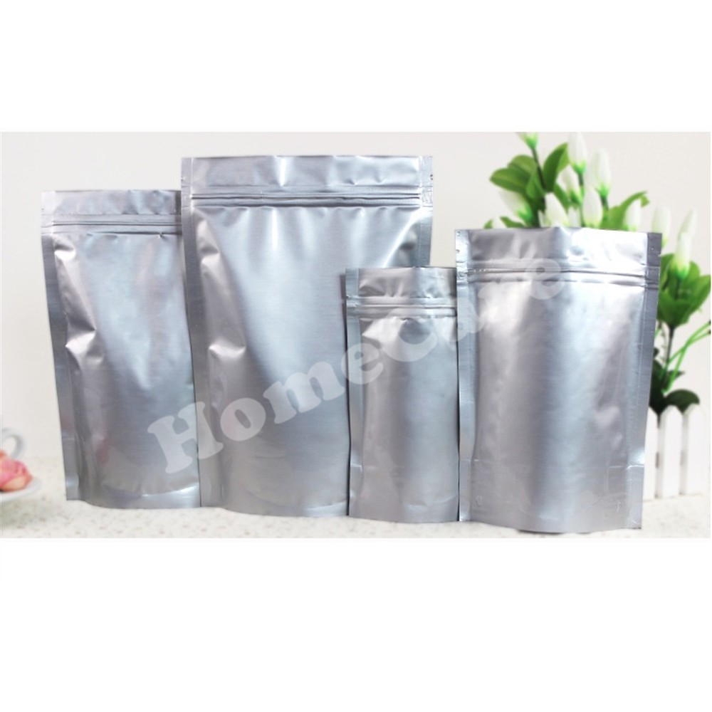 <พร้อมส่ง>ถุงฟอยล์ทึบซิปล็อค ตั้งได้ (แพ็ค 50 ใบ)