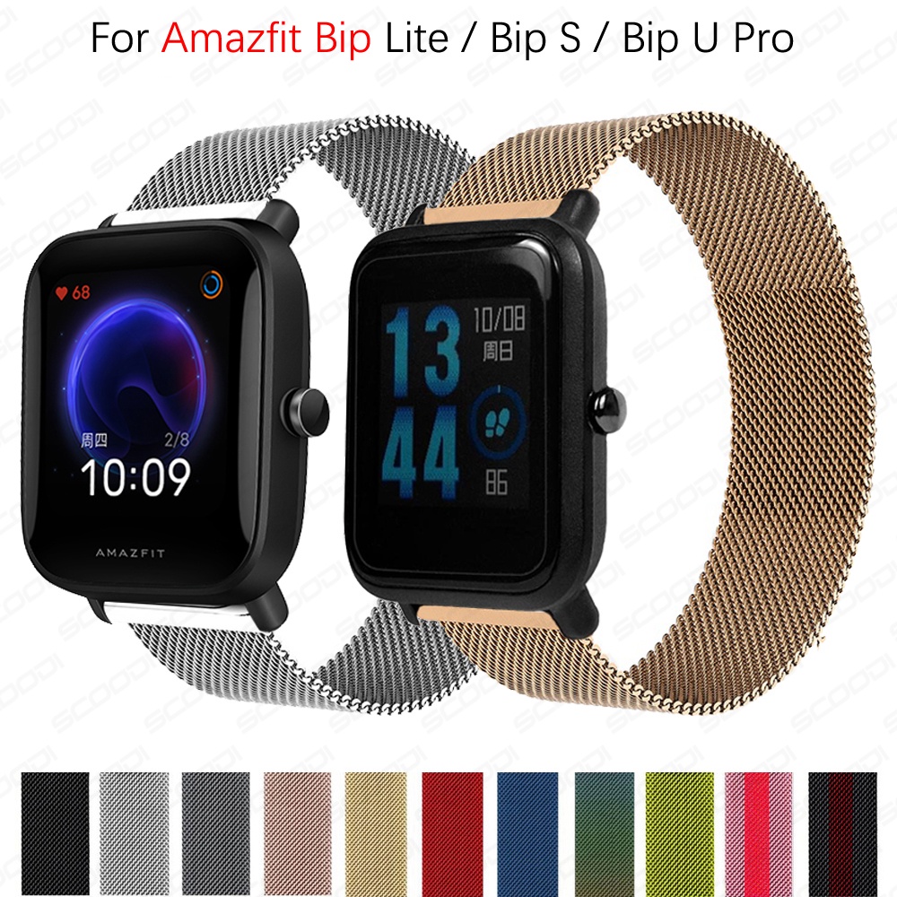 Milanese สายสแตนเลสสําหรับ Xiaomi Huami Amazfit bip Lite /bip 3 / bip u pro / bip s