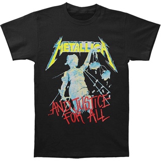 เสื้อยืดผ้าฝ้ายพรีเมี่ยม เสื้อยืด พิมพ์ลาย Metalica Justice สําหรับผู้ชาย