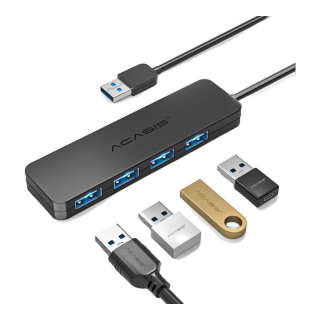 ACASIS ฮับ USB 3.0 4 พอร์ต พร้อม พาวเวอร์ซัพพลาย Micro USB OTG สำหรับแล็ปท็อป PC อุปกรณ์เสริมคอมพิวเตอร์