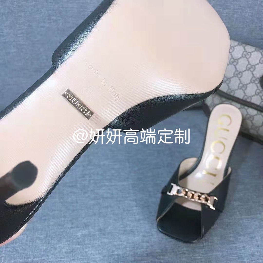 Daigou ส่งฟรี G Home รองเท้าส้นสูง เปิดนิ้วเท้า ทรงสี่เหลี่ยม แต่งสาย ...