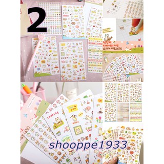 ติ๊กเกอร์ การ์ตูน = เซ็ต 6 แผ่น DIY cartoon sticker มีหลายลาย A69