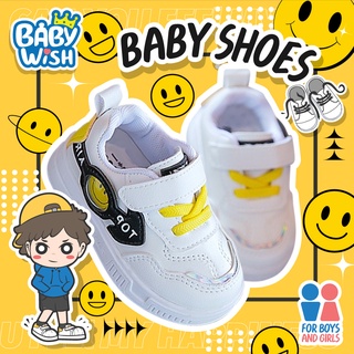 Baby wish👞รองเท้าเด็กวัยหัดเดิน รองเท้าผ้าใบเด็ก รองเท้าเด็กวัยหัดเดิน รองเท้า small smile