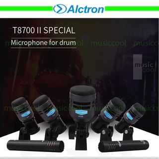 ALCTRON ไมค์กลอง 7 ตัว performance drum microphones รุ่น T8700II - ไมคโครโฟนกลอง 7 ตัว พร้อมกล่องใส่ ฟองน้ำสวม