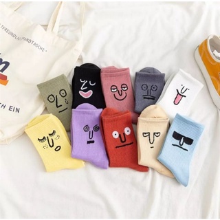 ถุงเท้าแฟชั่น ลายน่ารัก ขนาด free size unisex cotton socks  cute