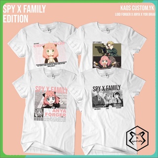 คอตต้อนคอกลมเสื้อยืด พิมพ์ลายอนิเมะ SPY X FAMILYS-5XL