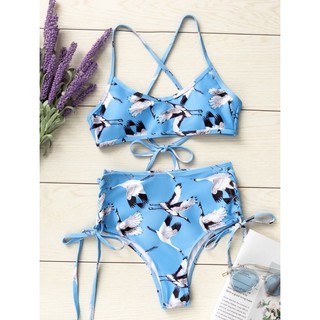 Size S New! bikini blue heron set พร้อมส่ง