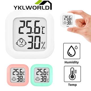 YKLWORLD เครื่องวัดอุณหภูมิ LED Thermometer เทอร์โมมิเตอร์ เครื่องวัดอุณหภูมิและความชื่น ในร่ม Mini Hygrothermograph Temperature Humidity Sensor