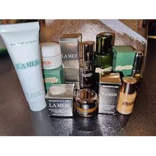 LA MER ชุดทอง 7 ชิ้นชุดตัวอย่างสุภาพสตรี ฟรีกระเป๋าเครื่องสำอางแบรนด์