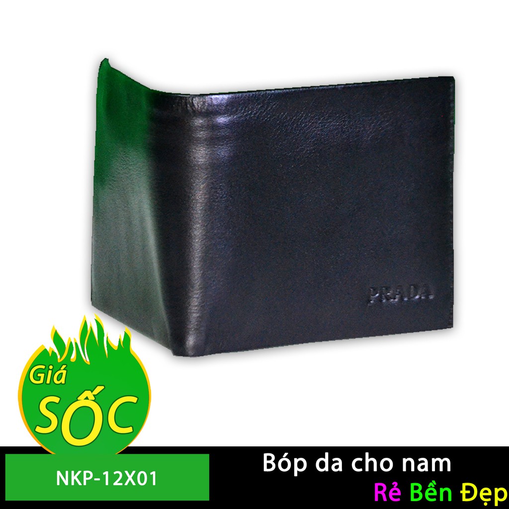 กระเป๋าสตางค์หนังผู้ชายเหมาะสําหรับพนักงานออฟฟิศและวัยใส - NKP-12X01 (สีดํา)