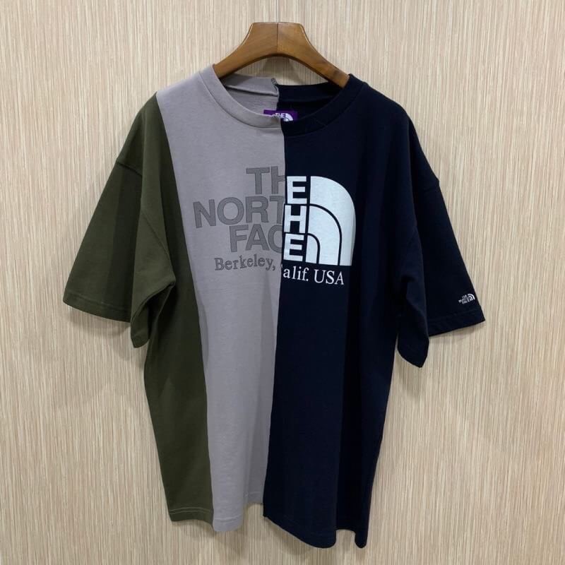 the north face asymmetry logo tee