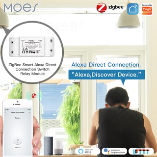 Moes ZigBee Tuya โมดูลรีเลย์สวิตช์อัจฉริยะ IFTTT Alexa Google ควบคุมด้วยเสียง DIY