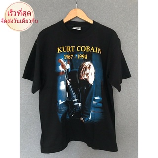 เสื้อยืดคอกลมเสื้อยืดผ้าฝ้าย พิมพ์ลาย Kurt Cobain Nirvana Memorial สไตล์วินเทจ คลาสิก สําหรับผู้ชายS-4XL