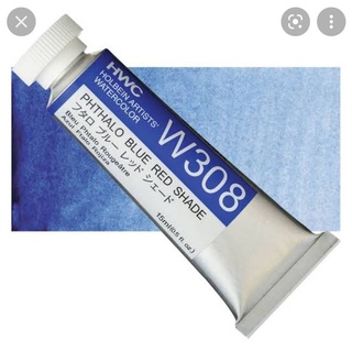 Phthalo blue red shade (W108/W308/WW108) 5ml/15ml/60ml Series A สีน้ำ โฮลเบน Holbein Artist Watercolor ホルベイン透明水彩絵具