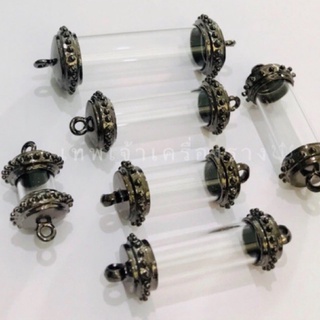 ตะกรุดเปล่า 7 - 19 มิล (หลอด+ฝา) เกรดA สีรมดำ เงิน ทอง พิ้ง ฝาทองเหลืองแท้ #SALE