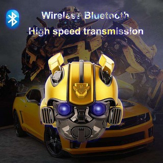 หมวกกันน็อก Bumblebee ลำโพงบลูทู ธ วิทยุ Fm Usb Mp3 TF สมาร์ทซับวูฟเฟอร์ฟันสีฟ้า 5.0 ลำโพงสเตอริโอไร้สายแบบพกพาขนาดเล็ก