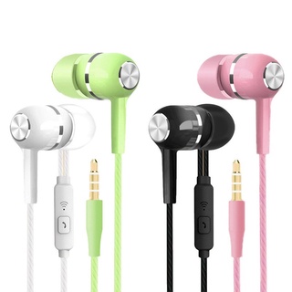 New Sport Earphone wholesale Wired Super Bass 3.5mm Crack Colorful Handfree Headset Earbud with Microphone Hands Free Headphone