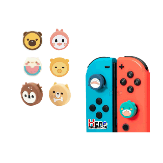 GeekShare Silicone มีให้เลือกถึง 18 แบบ ซิลิโคน ครอบอนาลอค for Switch, Switch Lite Thumb Grip Set