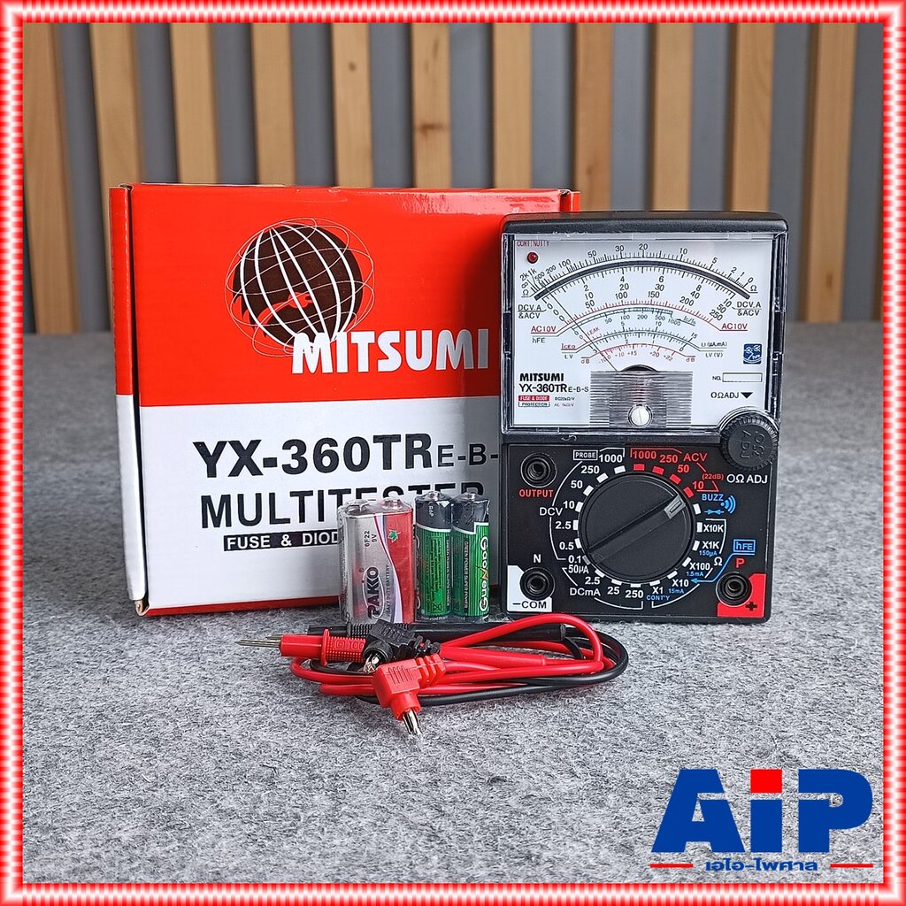 มิเตอร์ไฟแบบเข็ม MITSUMI YX-360TRE-B โอห์มมิเตอร์ โวลมิเตอร์ มัลติมิเตอร์ แบบอนาล็อก เครื่องวัดแรงดันและกระแสไฟฟ้า