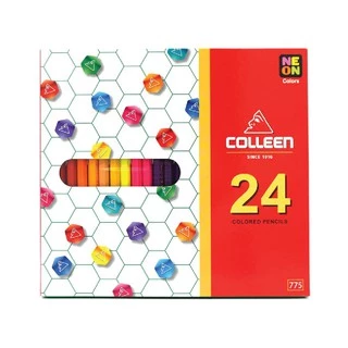 สีไม้ colleen ดินสอสีไม้ คอลลีน สีธรรมดา/นีออน 12/24/36/48/60/72 สี #775 (หัวเดียว) , #787 (สองหัว)