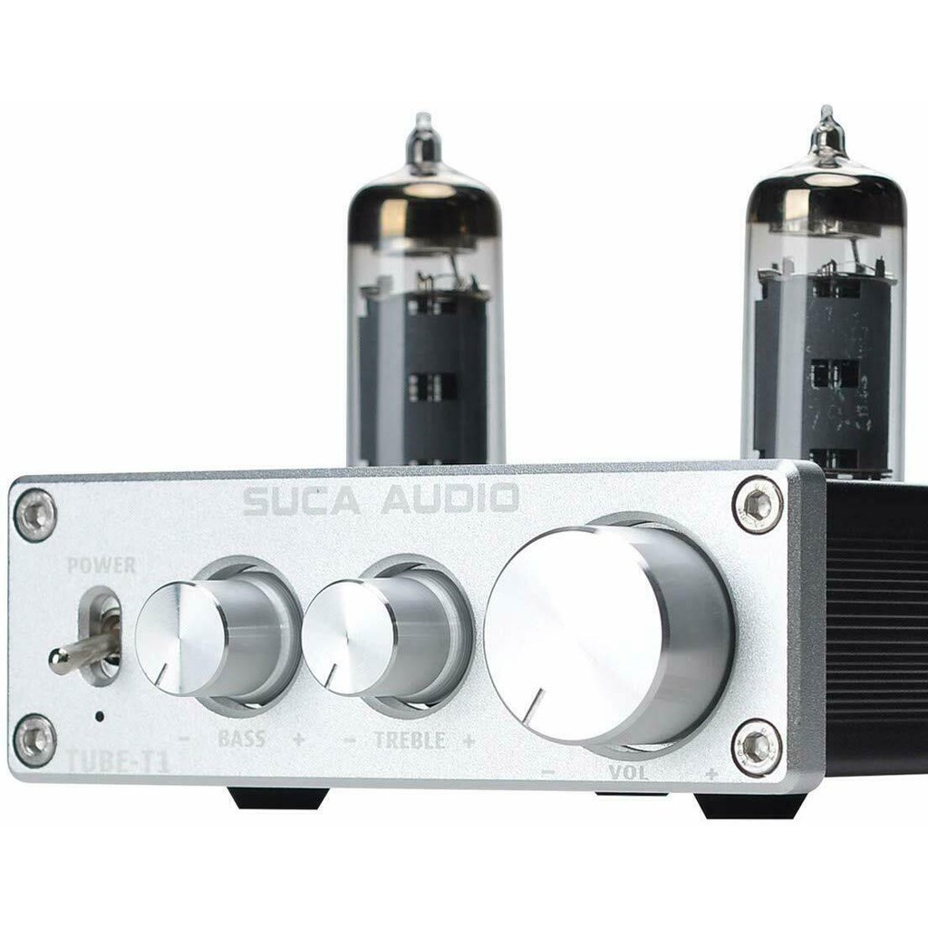 Suca-Audio Tube-T1 Preamplifier, Vacuum Tube Amplifier Buffer Mini Hi-Fi Stereo