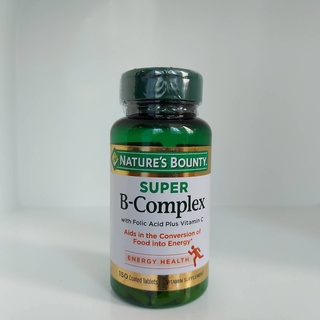 Nature's Bounty, Super B-Complex With Folic Acid Plus Vitamin C, 150 ...