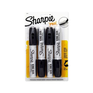 Sharpie : SHP15661* ปากกาเมจิก King Size Permanent Marker, Black 4pk.