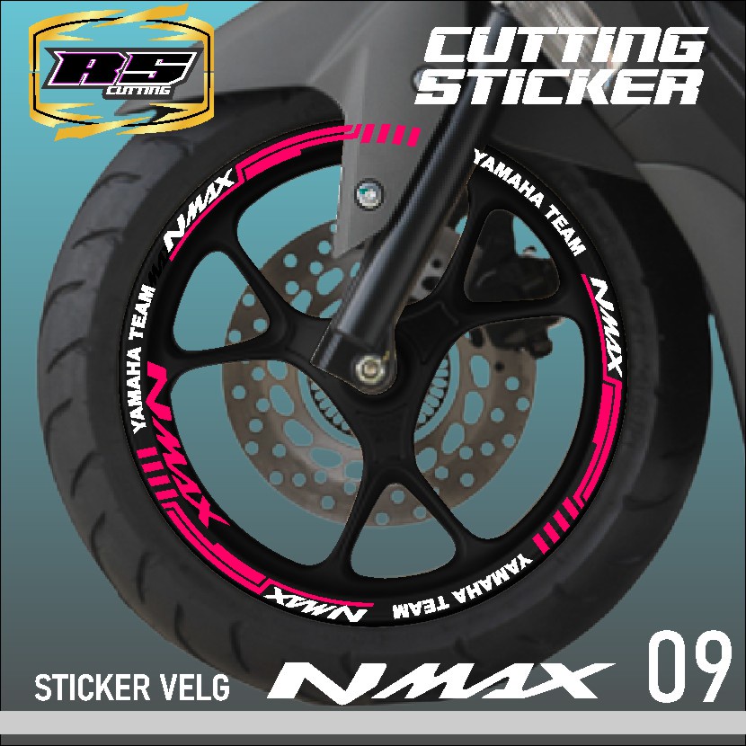 CUTTING STICKER NMAX ยาง RIMS - อุปกรณ์สติกเกอร์ตัดรายชื่อสติกเกอร์ Yamaha Nmax ใหม่เก่ารถจักรยานยนต