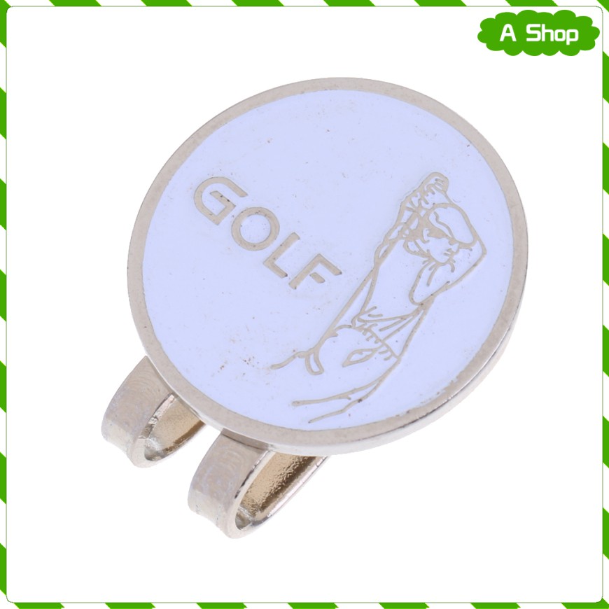 Classic Golfer Pattern Hat Clip Golf Ball Markers Clip Cap Visors