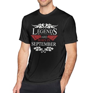 เสื้อยืดแขนสั้น พิมพ์ลาย Legends Are Born In September ติดทนนาน สําหรับผู้ใหญ่